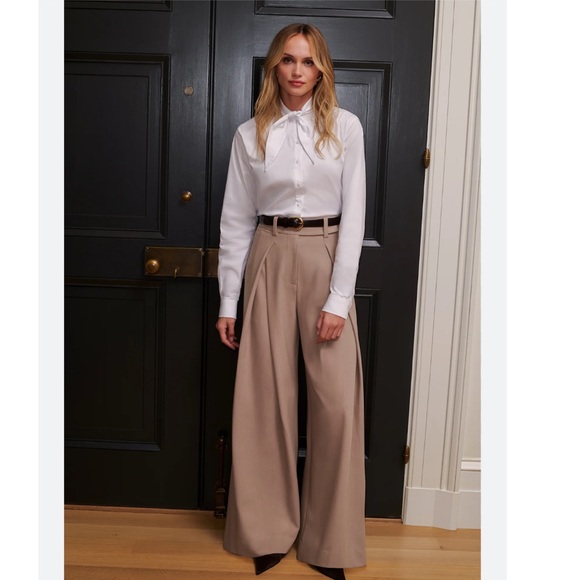 Favorite Daughter Pants - Favorite Daughter Tan Wide-Leg Pants